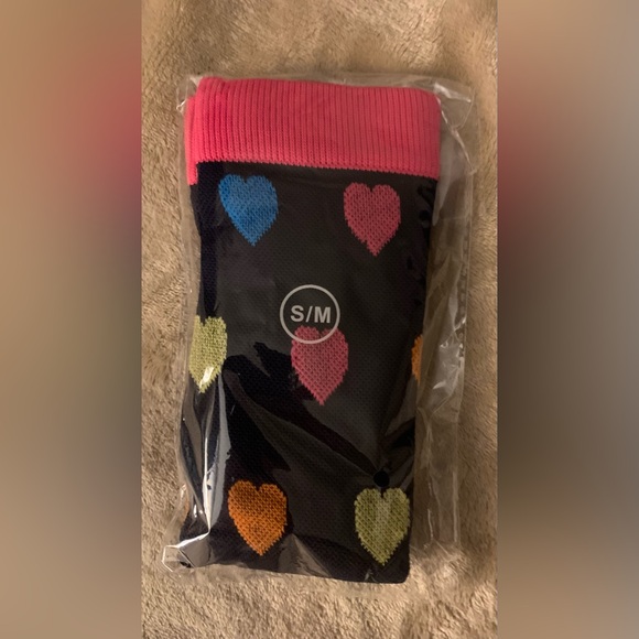 NWT Colorful Heart Patterned Compression socks - Picture 2 of 6
